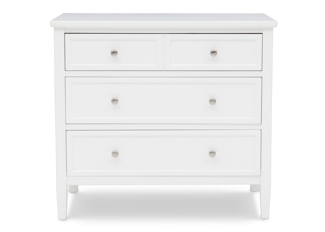 Epic 3 Drawer Dresser with Interlocking Drawers White (100)