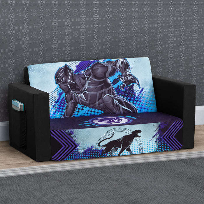 Black Panther (1158) 2-Marvel Black Panther Cozee Flip-Out Sofa with Memory Foam - 2-in-1 Convertible Sofa to Lounger