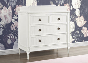 Bianca White (130) 0-Madeline 4 Drawer Dresser with Changing Top