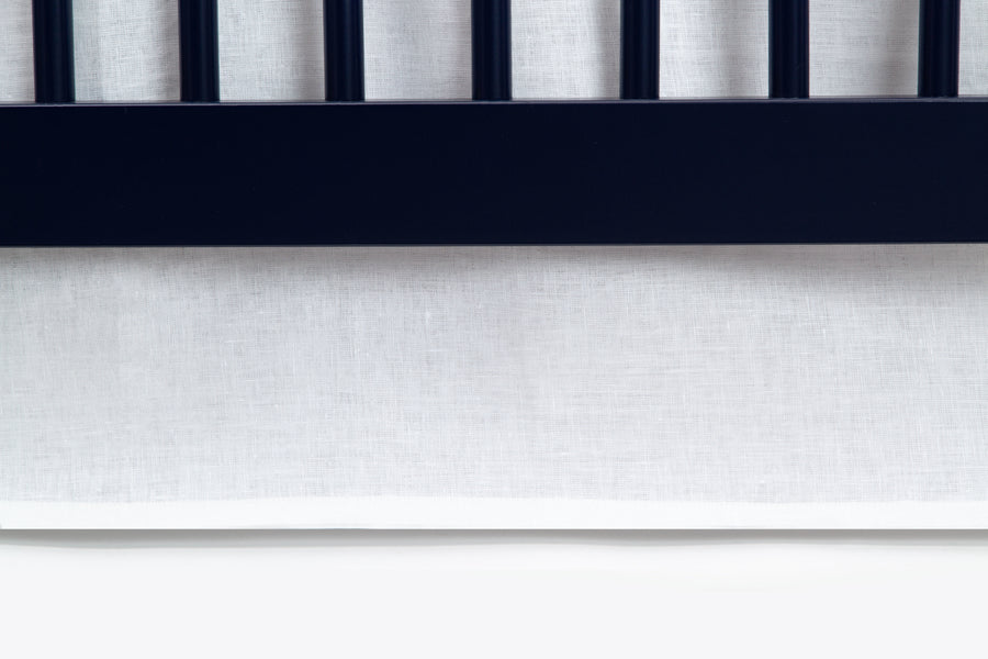 White (100) 2-babyGap Linen Crib Skirt
