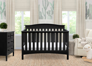 Black (001) 0-Baker 4-in-1 Convertible Crib