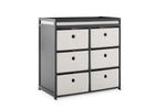 DCB: Charcoal Grey with Flax (1511) 10-Hayes Fabric Bin Changer