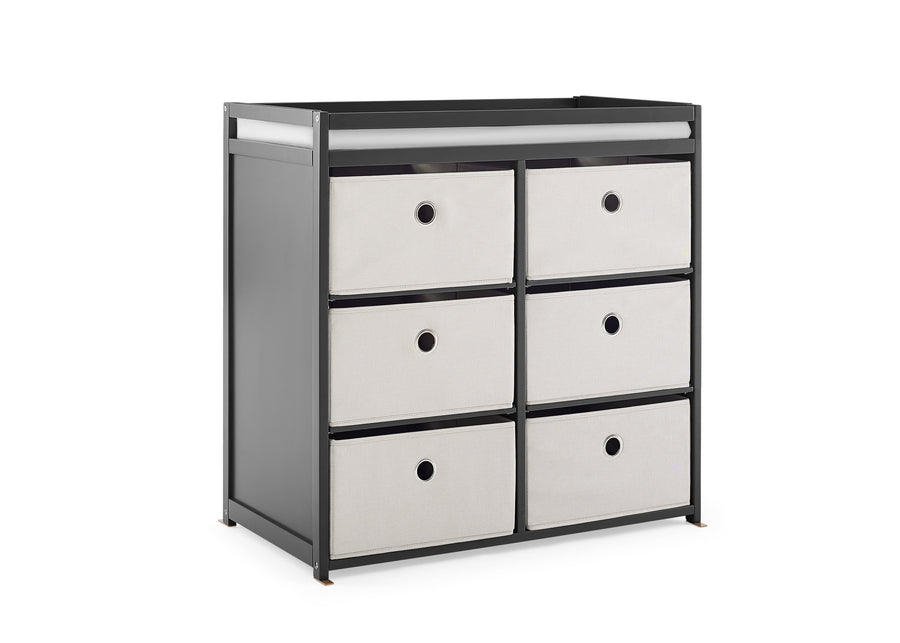 DCB: Charcoal Grey with Flax (1511) 10-Hayes Fabric Bin Changer