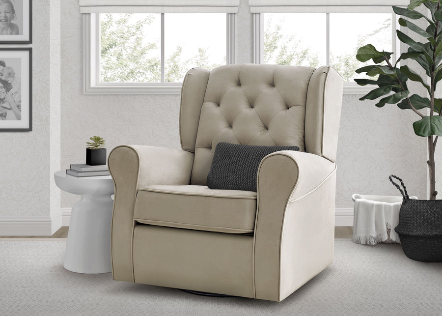 Creme (282) 7-Emerson Nursery Glider Swivel Rocker Chair