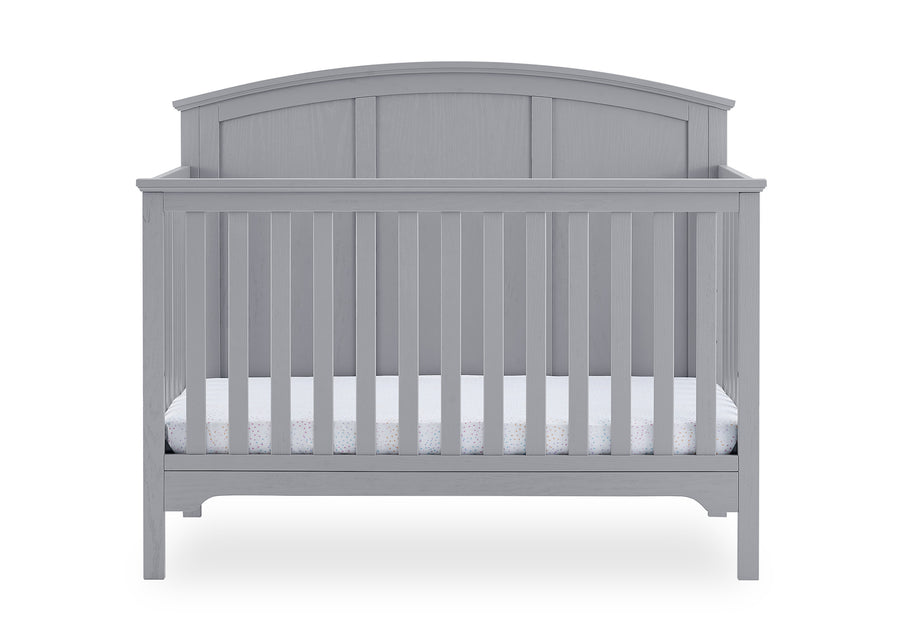 Textured Grey (1450) 2-Sweet Beginnings Sage Curve Top 6-in-1 Convertible Crib