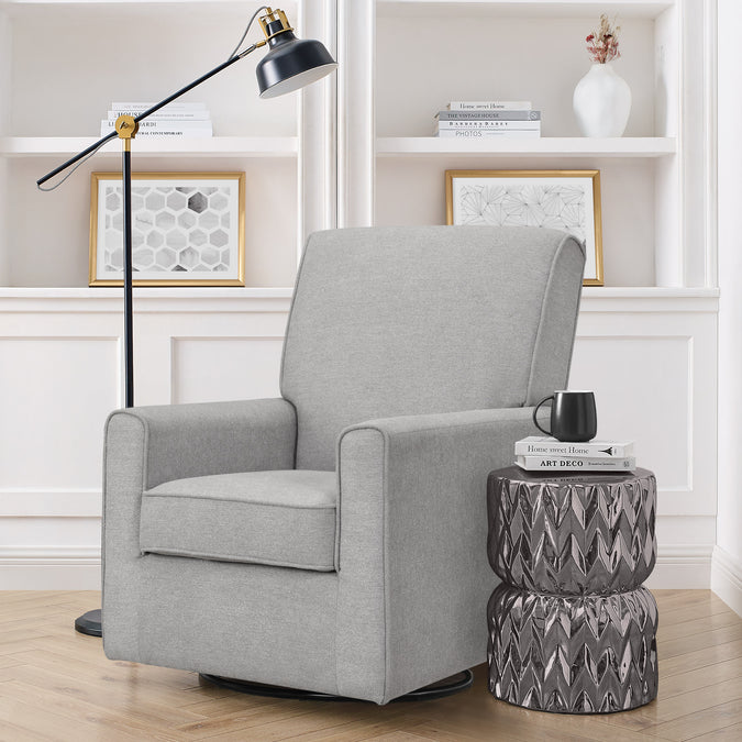 Nickel (1473) 5-Sophie Nursery Glider Swivel Chair with LiveSmart Fabric