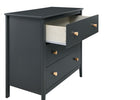 Charcoal Grey with Natural (1410) 4-Casey 3 Drawer Dresser