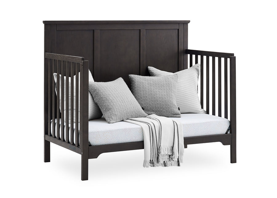 Textured Stone Grey (1460) 14-Sweet Beginnings Sage Flat Top 6-in-1 Convertible Crib