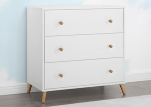 Bianca White with Natural (123) 14-Essex 3 Drawer Dresser