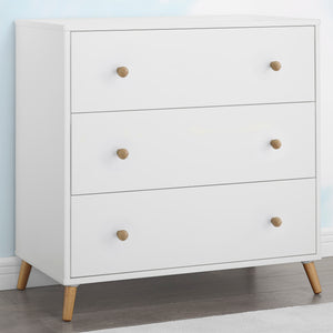 Bianca White with Natural (123) 17-Essex 3 Drawer Dresser