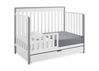 Bianca White with Grey (166) 4-Mercer 6-in-1 Convertible Crib with Storage Trundle