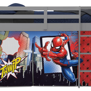 Spider-Man (1163) 13-Spider-Man Loft Bed Tent - Curtain Set for Twin Loft Bed