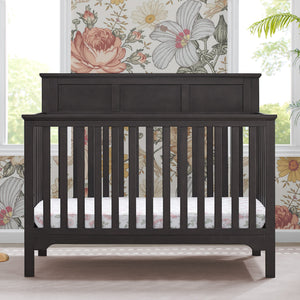 Stone Grey (1456) 44-Sweet Beginnings Hart Flat Top 6-in-1 Convertible Crib