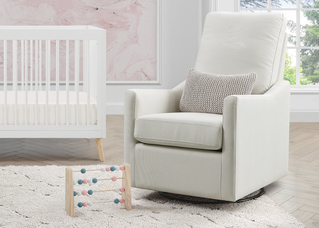 Adley Nursery Glider Swivel Rocker ChairCream (743)