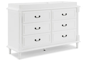 Bianca White (130) 9-Juliette 6 Drawer Dresser with Changing Top